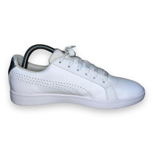 Puma Smash Perforated White/Silver 366238-01 Women's 9 - Picture 6 of 10